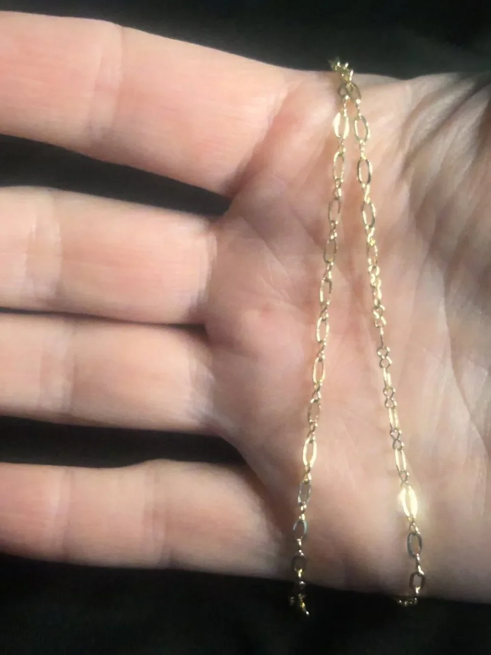 ✨2 for $30 NWOT 18K Gold layered/bonded 2mm Infinity Cuban Link Chain 16
